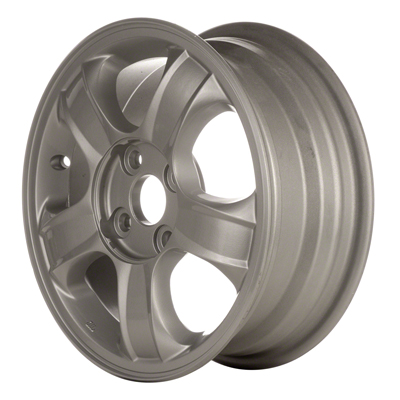 ALLOY WHEEL; 14 X 5; 5 SPOKES; 4 LUG; 100MM BP; ALL PAINTED SILVER, ALY7072...